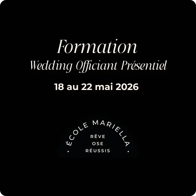 Formation Wedding Officiant - Présentiel Mai 2026 - 22 mars au 22 mai 2026