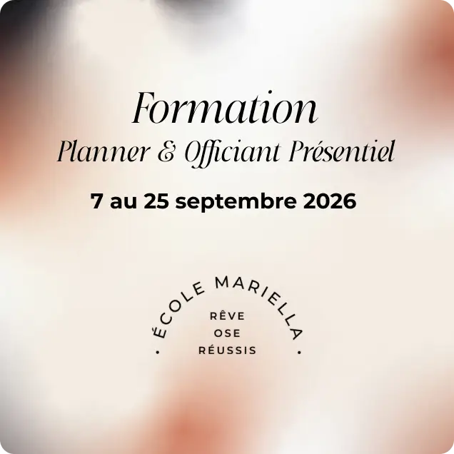 Formation Planner + Officiant - Présentiel Septembre 2026 - 25 mars au 25 septembre 2026