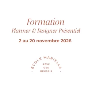 Formation Planner + Designer - Présentiel Novembre 2026 - 20 mai au 20 novembre 2026