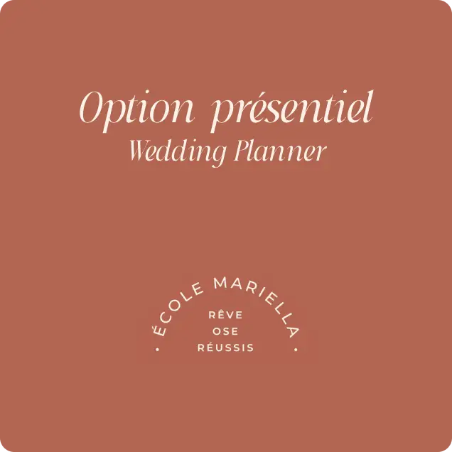 Option présentiel - Wedding Planner