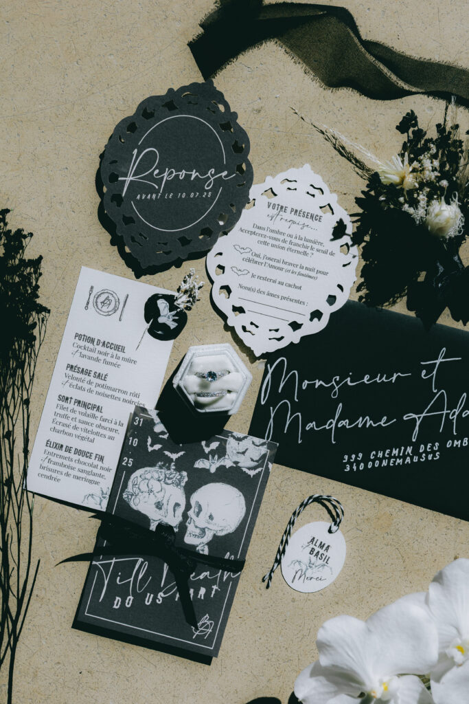 décoration d'un mariage halloween